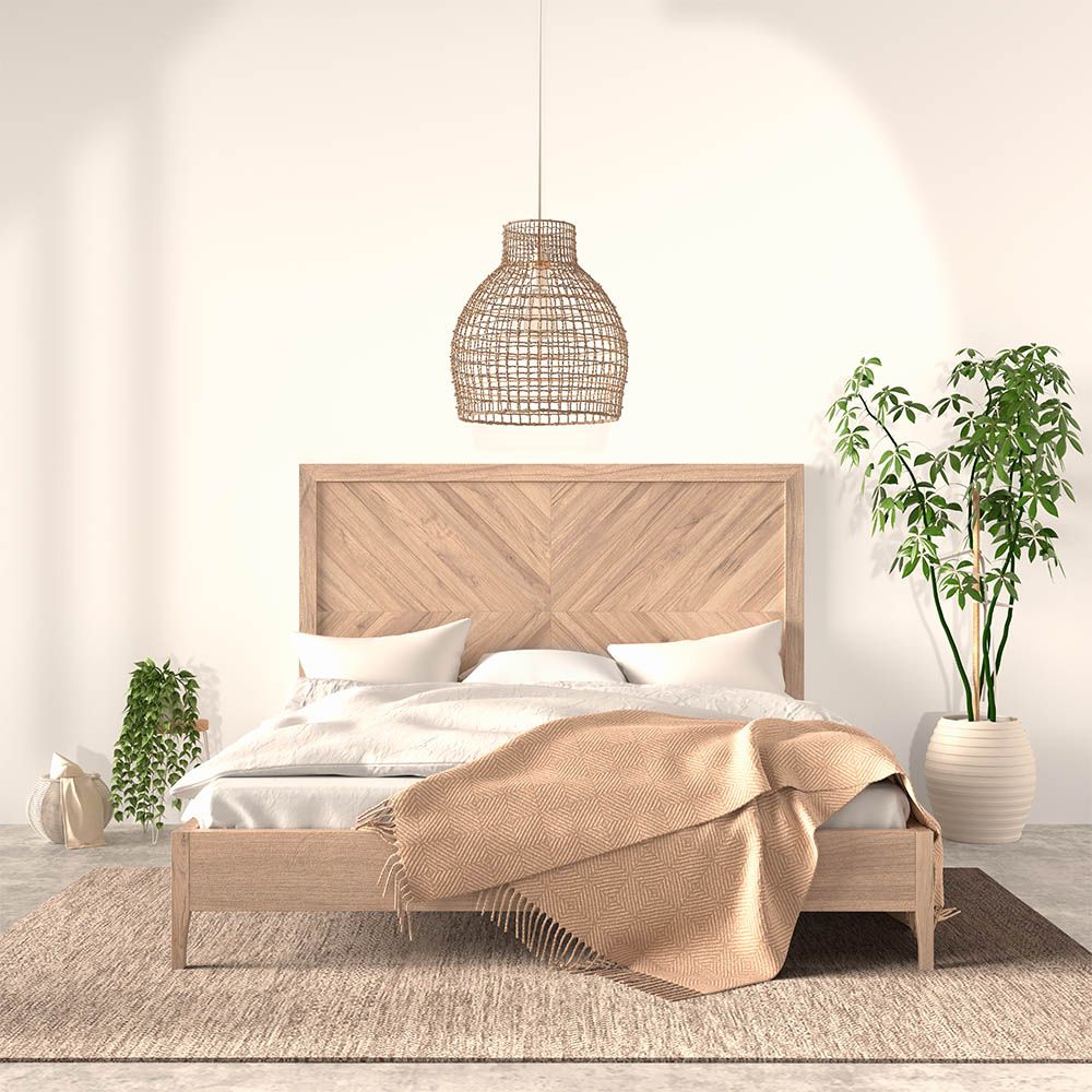 Hängelampe Boho Bali Design natürliches Rattan - Chi