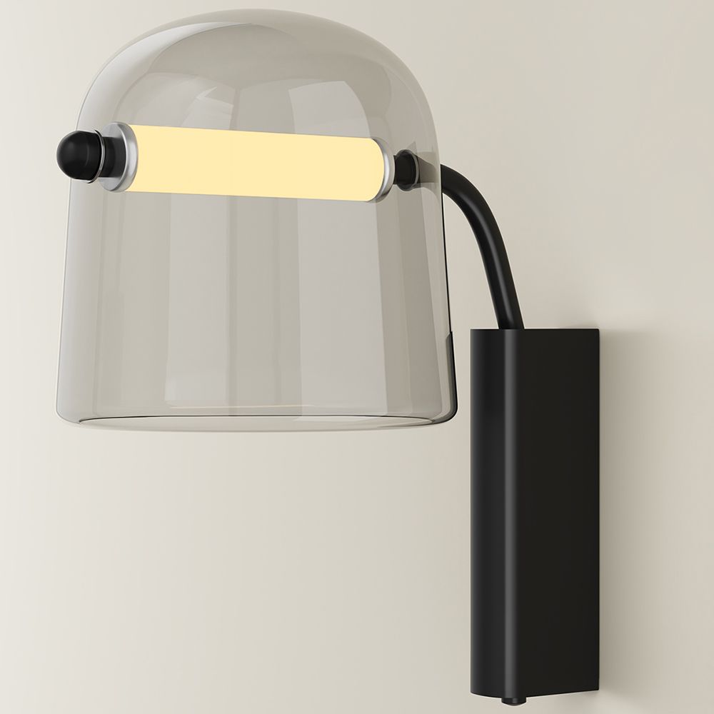 Wandlampe aus Rauchglas im modernem Design - Nam