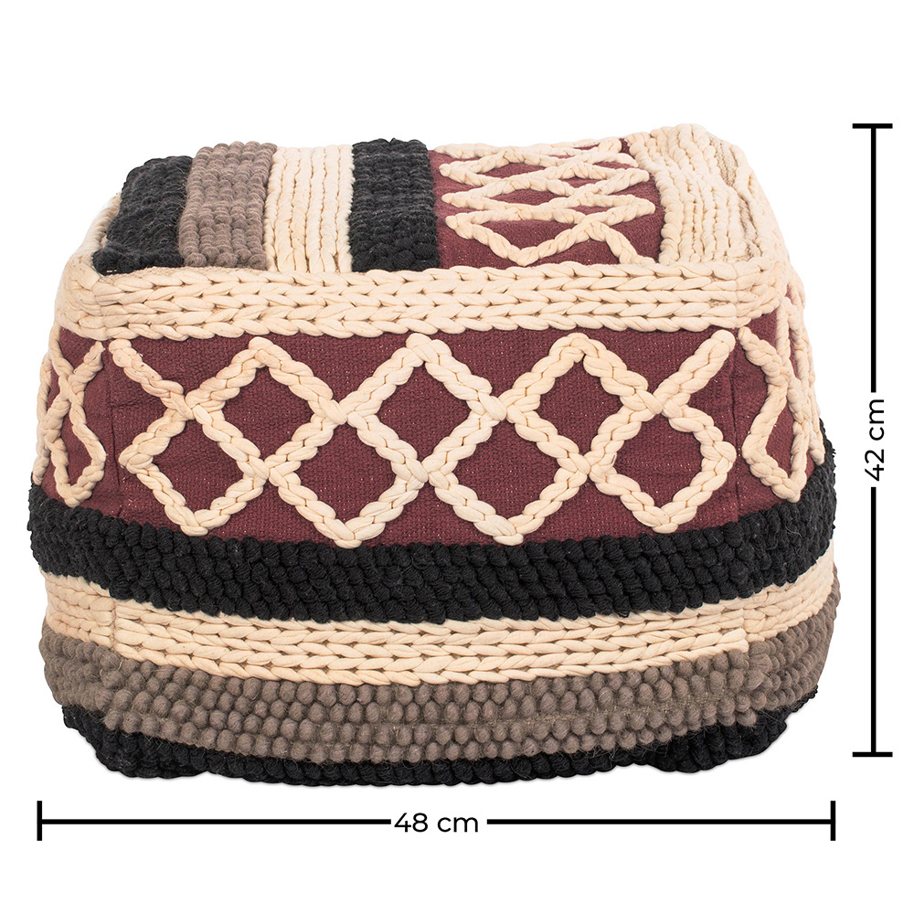 Pouf aus Baumwolle im Boho Bali Stil - Munbay Bali