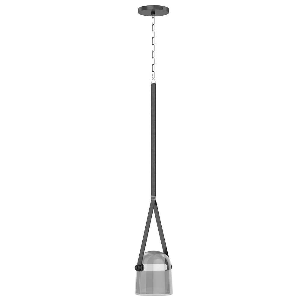 Pendelleuchte aus Rauchglas im modernem Design - Nam